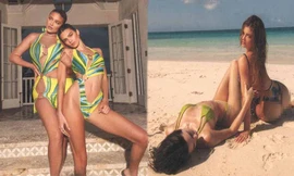 Kendall Jenner mặc bikini khoe dáng 'đắt giá nhất thế giới' bên em gái tỷ phú