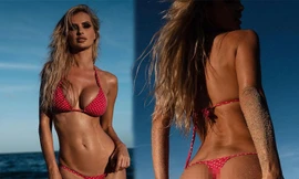 ‘Quốc bảo nhan sắc Ukraine’ khoe đường cong nóng bỏng với bikini bé xíu