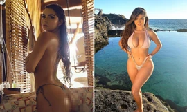 Demi Rose tung ảnh bán nude 'bỏng mắt' hậu ‘bảo dưỡng’ vòng ba ngoại cỡ
