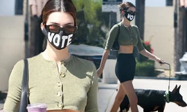 ‘Siêu mẫu đắt giá nhất thế giới’ mặc crop-top ngắn cũn xuống phố