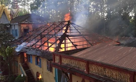 Hiện trường vụ cháy. Ảnh: Zing