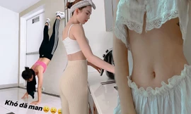 Sao Việt cách ly ngày 19: Ninh Dương Lan Ngọc khoe eo 54 cm