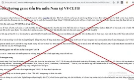 Game bài đổi thưởng được đăng tải trên website của Sở Nội vụ Hải Dương.