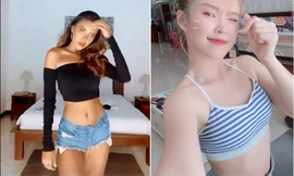 Sao Việt cách ly ngày 20: Minh Tú mặc quần ngắn cũn, đọ eo bé xíu với Khởi My