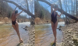 Cựu thiên thần nội y khoe hình thể chuẩn 'từng cm’ với đồ bơi tuổi U60