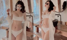 Tung ảnh bikini, vợ cũ Việt Anh bất ngờ được khen 'ăn đứt' Ngọc Trinh