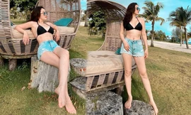 Giữa tin đồn mang thai, Bảo Thy tung ảnh bikini khoe eo thon