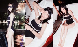 Bị chê già và béo, ‘Nữ thần Kim Ưng’ Tống Thiến tung loạt đồ bơi đáp trả dư luận