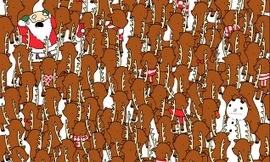 Trò chơi ‘hack não’ mùa Giáng sinh: Tìm chú gấu lẩn trốn giữa đàn tuần lộc