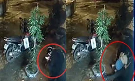 Hình ảnh nam sinh Trường đại học Giao thông vận tải bị trúng đạn tử vong - Ảnh cắt từ camera an ninh