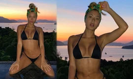 Mắc kẹt trong khách sạn 5 sao Thái Lan, Kaz Crossley chăm chỉ đăng ảnh sexy