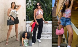 Giới blogger 'phủ kín' mạng xã hội với mốt cuốn khăn làm áo