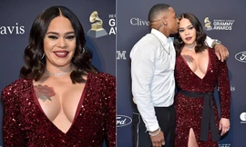 Hình xăm hoa hồng trên vòng một ‘khủng’ của Faith Evans