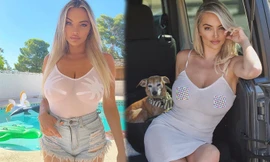Mỹ nhân Playboy Lindsey Pelas khoe ‘siêu vòng 1’ với áo xuyên thấu