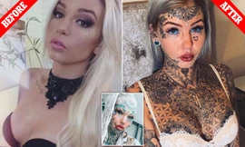 Gần 600 hình xăm và đại phẫu thuật cơ thể, cô gái khiến người nhìn phát hoảng