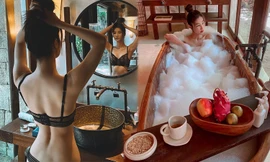 Diễm My 9x tiếp tục ‘đốt mắt’ fans với ảnh tắm bồn, nội y ren 