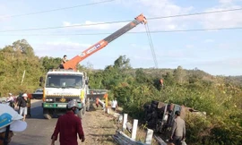 Hiện trường vụ tai nạn. Ảnh: NDCC