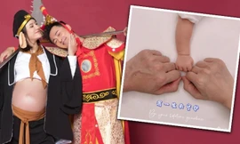 Báo tin vợ sinh, Lâm Phong khoe luôn bộ ảnh bầu ‘Ngộ Không – Bát Giới’