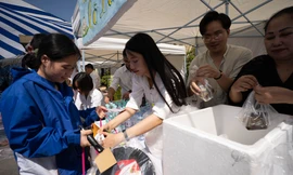 Thí sinh HHVN đem ATM Gạo đến với công nhân khó khăn hậu COVID-19