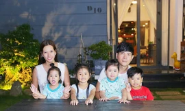 Quách Thành Danh tự cắt tóc cho con và chế mũ chống dịch từ miếng nhựa