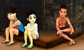 Hình ảnh trên poster phim "Mẹ con Hà" của đạo diễn trẻ Phạm Thu Lê.