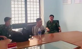 Đối tượng Nguyễn Văn Tin tại Cơ quan chức năng.