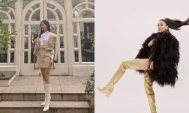 Lương Thuỳ Linh khoe chân dài 'cực phẩm' 1m22, Thuý An khác lạ không nhận ra 