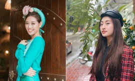 Khánh Vân hoá cô Tấm trẩy hội Xuân, Lương Thuỳ Linh đẹp giản dị ngày mùng 1 Tết