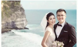 Hoa hậu Ngọc Hân và bạn trai.