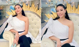 Hà Kiều Anh lần đầu ngồi thử chiếc ghế quyền lực cho tân Hoa hậu sau 28 năm đăng quang