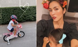 Tăng Thanh Hà hiếm hoi khoe ảnh cận mặt con gái đáng yêu khiến fans thích thú