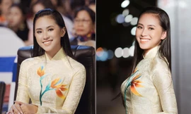 'Kình ngư' - Người đẹp Thể thao Phù Bảo Nghi duyên dáng và nữ tính với áo dài 