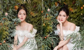 Tái xuất sau khi sinh con thứ hai, Á hậu Hoàng Anh đẹp mong manh tựa ‘nàng thơ’