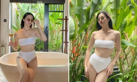 Lương Thuỳ Linh khoe body 'bỏng mắt' với bikini ở Nam Nghi - Phú Quốc