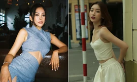 Tiểu Vy - Đỗ Mỹ Linh lăng xê mốt áo crop-top, váy cắt xẻ khoe eo 'con kiến' sexy