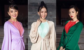 Tiểu Vy, Đỗ Mỹ Linh cùng dàn hậu mặc váy yếm quyến rũ giữa tiết trời lạnh giá