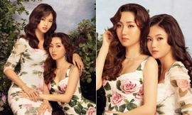 Chị em Á hậu Thanh Tú-Trà My bất ngờ lần đầu chụp ảnh chung, nhan sắc 'bất phân thắng bại'