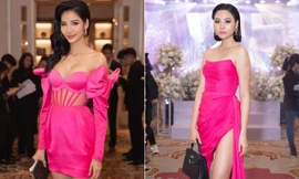Không chỉ Hoàng Thuỳ, người đẹp này cũng diện váy áo màu nổi tại đám cưới Thuý Vân
