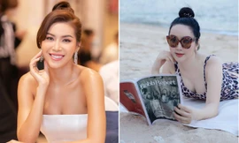 Minh Tú mặc trễ nải khoe vai trần nuột nà, Giáng My nóng bỏng với bikini ở tuổi 50