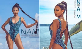 Mỹ nhân có da nâu giống H'Hen Niê cùng body bốc lửa đăng quang HH Hoà bình Thái Lan