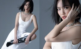 Diệu Nhi táo bạo khoe vai trần và vòng 1 căng đầy trong loạt ảnh mừng sinh nhật