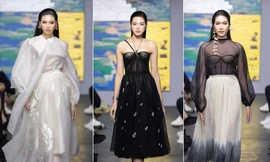 Hoa hậu Đỗ Thị Hà và hai Á hậu đọ thần thái kiêu sa 'một chín một mười' trên sàn catwalk