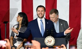 Phó Tổng thống Mỹ JD Vance phát biểu trong sự kiện ngày 14/3. (Ảnh: AP)