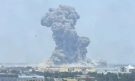 Hình ảnh hiện trường vụ nổ được đăng trên mạng xã hội Weibo