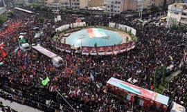 Lễ tang các tướng lĩnh, nhà khoa học và những người khác thiệt mạng trong chiến dịch tấn công của Israel được tổ chức tại Tehran ngày 28/6. (Ảnh: Reuters)