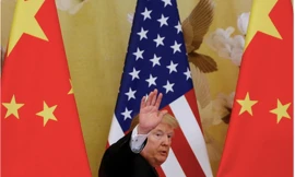 Ông Trump trong chuyến thăm TQ năm 2017. (Ảnh: Reuters)
