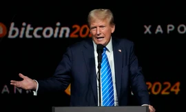 Ông Trump phát biểu trong hội nghị bitcoin tháng 7/2024. (Ảnh: AP)