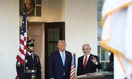 Tổng thống Mỹ Donald Trump và Thủ tướng Israel Benjamin Netanyahu tại Nhà Trắng ngày 4/1. (Ảnh: NYT)
