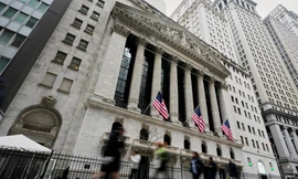 Sàn giao dịch chứng khoán New York ngày 10/4. (Ảnh: AP)