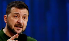 Tổng thống Ukraine Volodymir Zelensky. (Ảnh: Reuters)